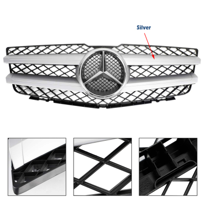 For 2010-2012 Mercedes Benz GLK-Class X204 GLK350 Front Grill W/ Star Emblem Grille