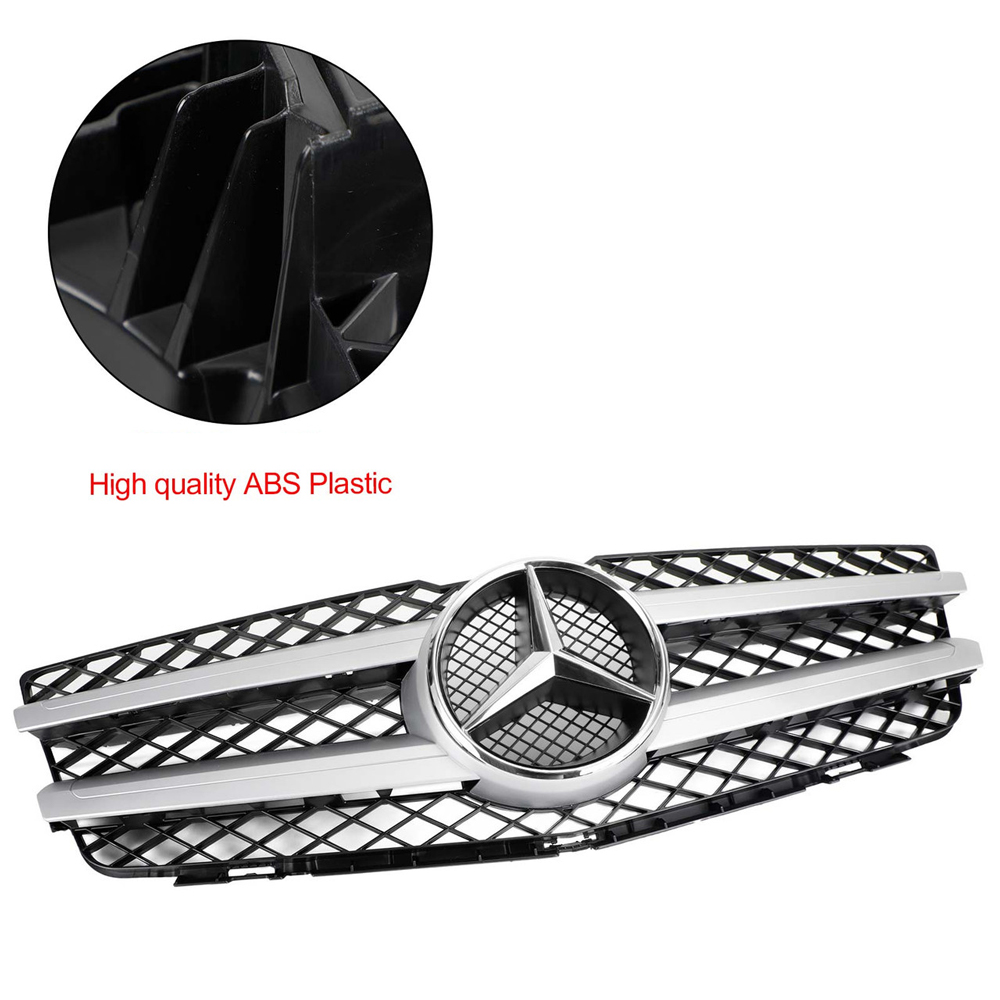 For 2010-2012 Mercedes Benz GLK-Class X204 GLK350 Front Grill W/ Star Emblem Grille