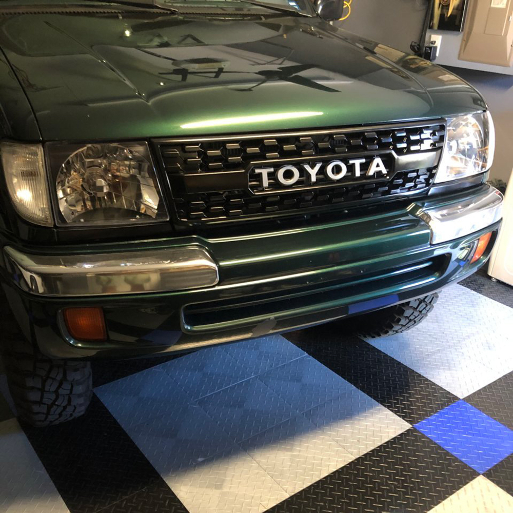 For 1997-2000 Toyota Tacoma Front Grill Grille With Letters Matte Black