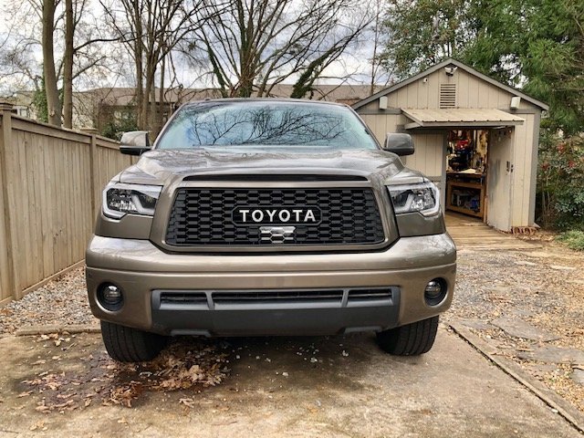 For 2010-2013 Toyota Tundra Trd Pro Grill Front Grille With Letter Matte Black