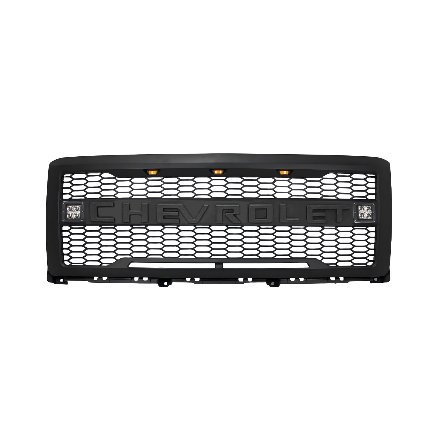 For 2014-2015 Chevrolet Silverado 1500 Grill Front Grille With LED light