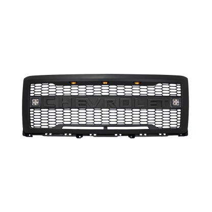 For 2014-2015 Chevrolet Silverado 1500 Grill Front Grille With LED light