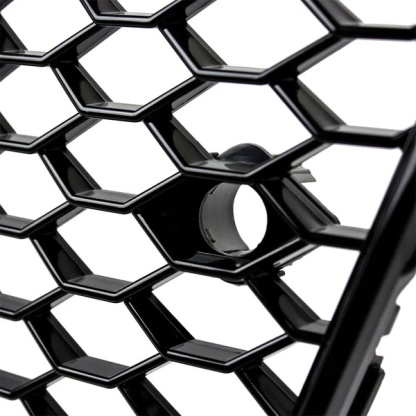 Audi A5 S5 8T 2012-2016 RS Style Honeycomb Front Bumper Grill Hood Mesh Gloss Black