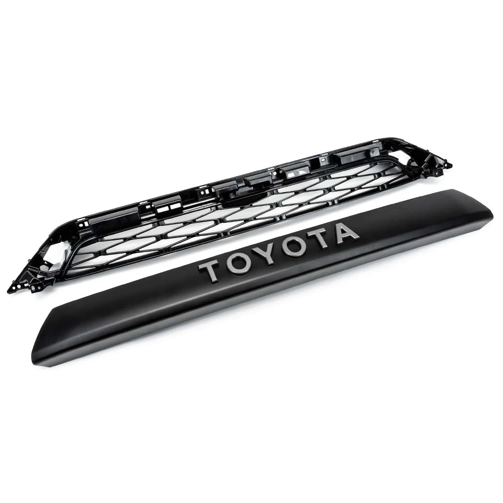 For Toyota 4Runner 2020-2024 TRD PRO Matte Black 2 Piece Front Bumper Grille Grill