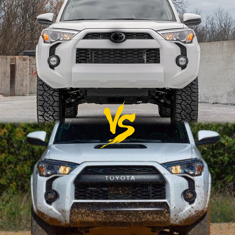 For Toyota 4Runner 2020-2024 TRD PRO Matte Black 2 Piece Front Bumper Grille Grill