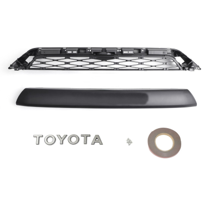 For Toyota 4Runner 2020-2024 TRD PRO Matte Black 2 Piece Front Bumper Grille Grill