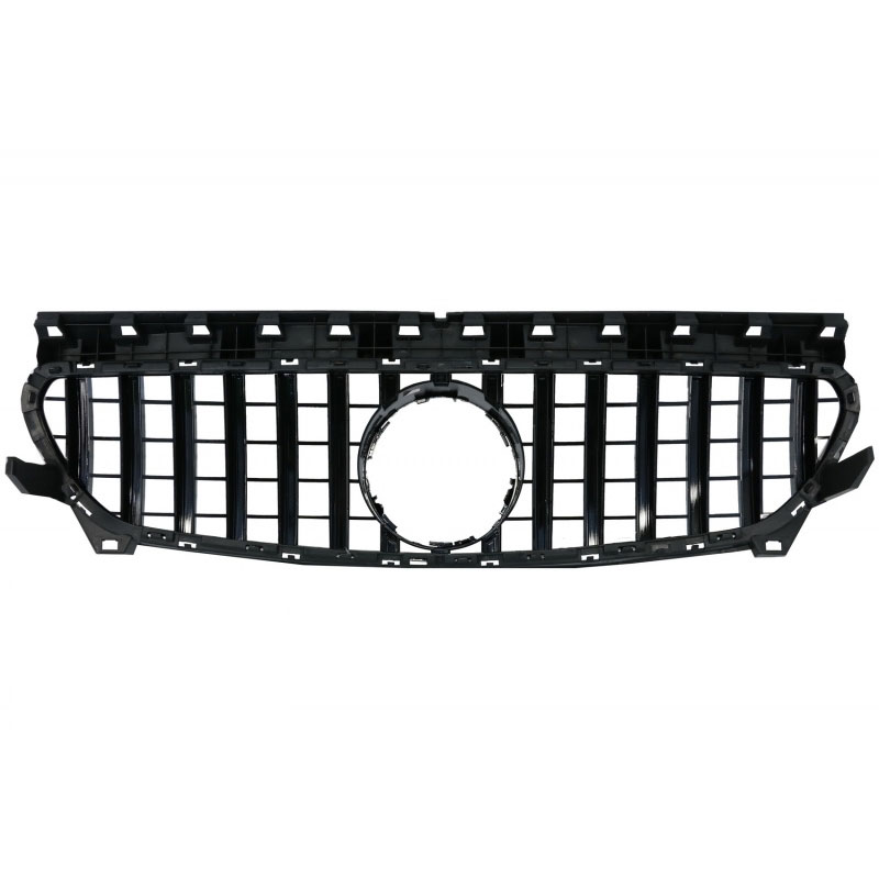 For 2013-2019 Mercedes Benz W117 C117 CLA-Class GT R Front Grill Grille with Emblem Chrome+ Black