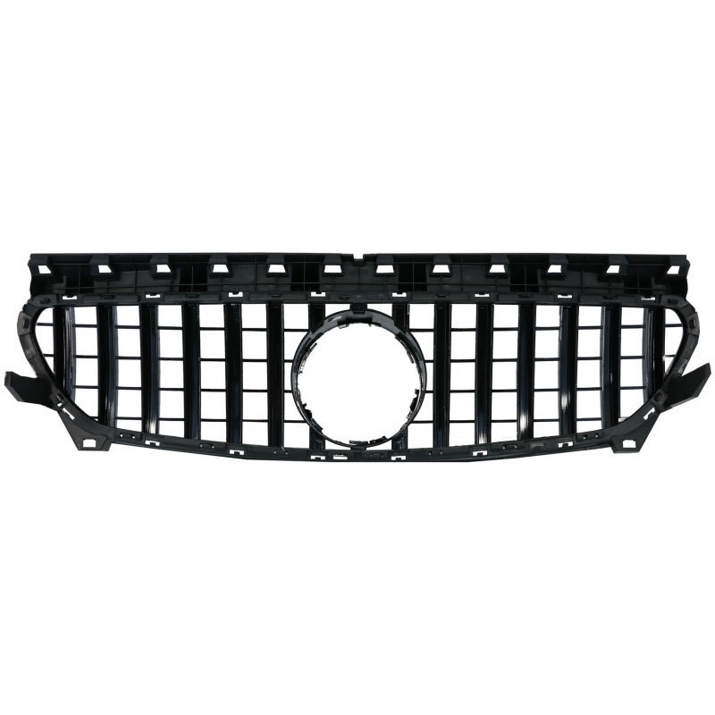 For 2013-2019 Mercedes Benz W117 C117 CLA-Class GT R Front Grill Grille with Emblem Chrome+ Black