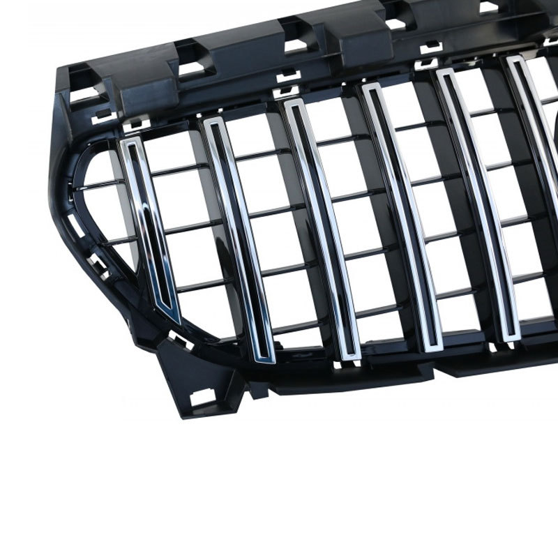 For 2013-2019 Mercedes Benz W117 C117 CLA-Class GT R Front Grill Grille with Emblem Chrome+ Black