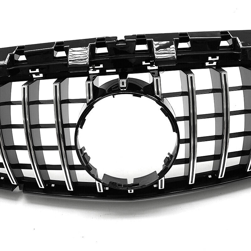 For 2013-2019 Mercedes Benz W117 C117 CLA-Class GT R Front Grill Grille with Emblem Chrome+ Black