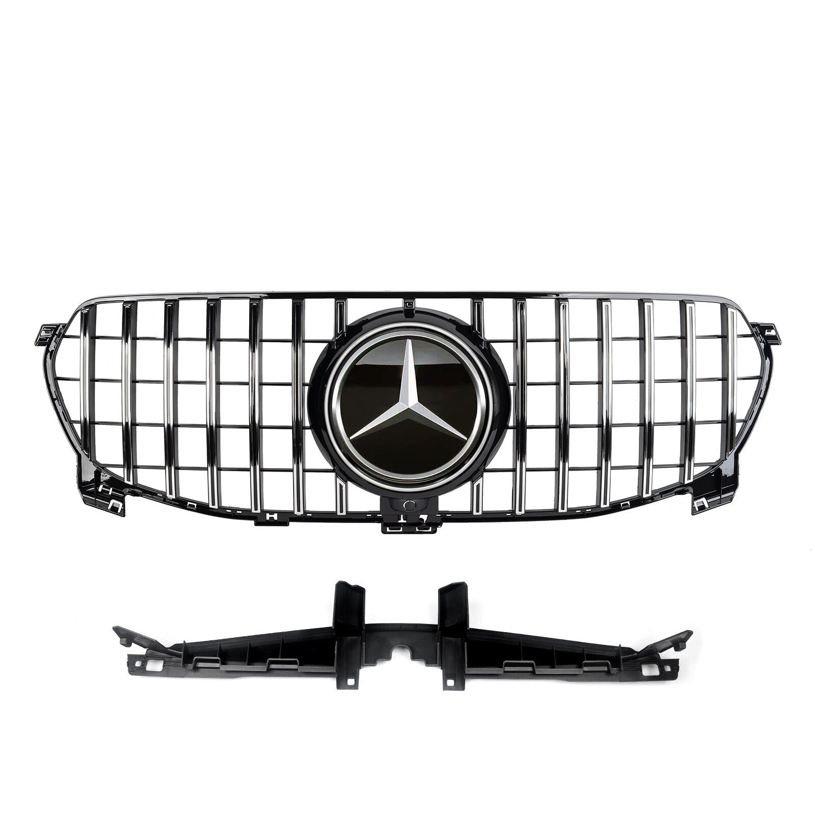 For 2020-2022 Mercedes Benz W167 GLE-Class GLE350 GLE450 GTR Style Grille With Emblem
