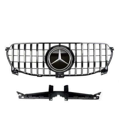For 2020-2022 Mercedes Benz W167 GLE-Class GLE350 GLE450 GTR Style Grille With Emblem
