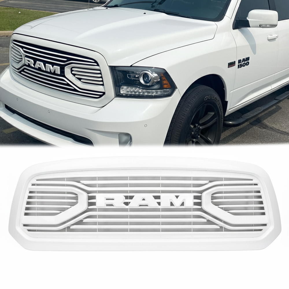 Black Friday Sale Front Grille For 2013-2018 Dodge Ram 1500 Grill Big Horn Style Mesh Bright White