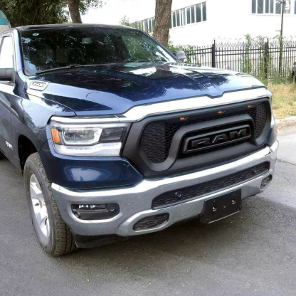 Rebel Style Grill For 2019-2021 Dodge Ram 1500 Front Grille with Light & Letter