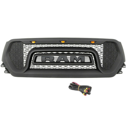 Rebel Style Grill For 2019-2021 Dodge Ram 1500 Front Grille with Light & Letter