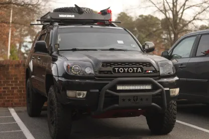 For 2003-2005 Toyota 4Runner Grill Matte Black Front Grille with Letter