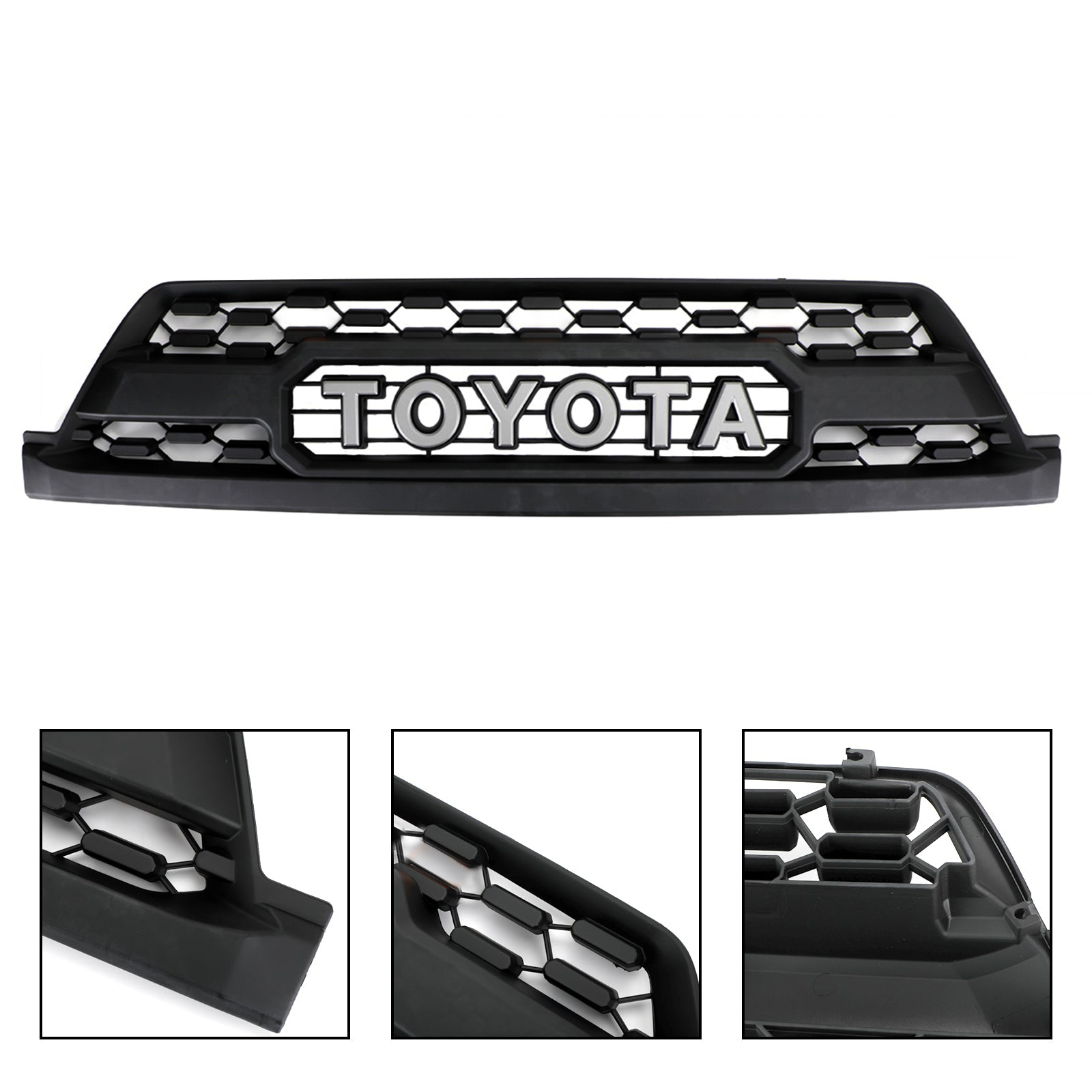 For 2003-2005 Toyota 4Runner Grill Matte Black Front Grille with Letter