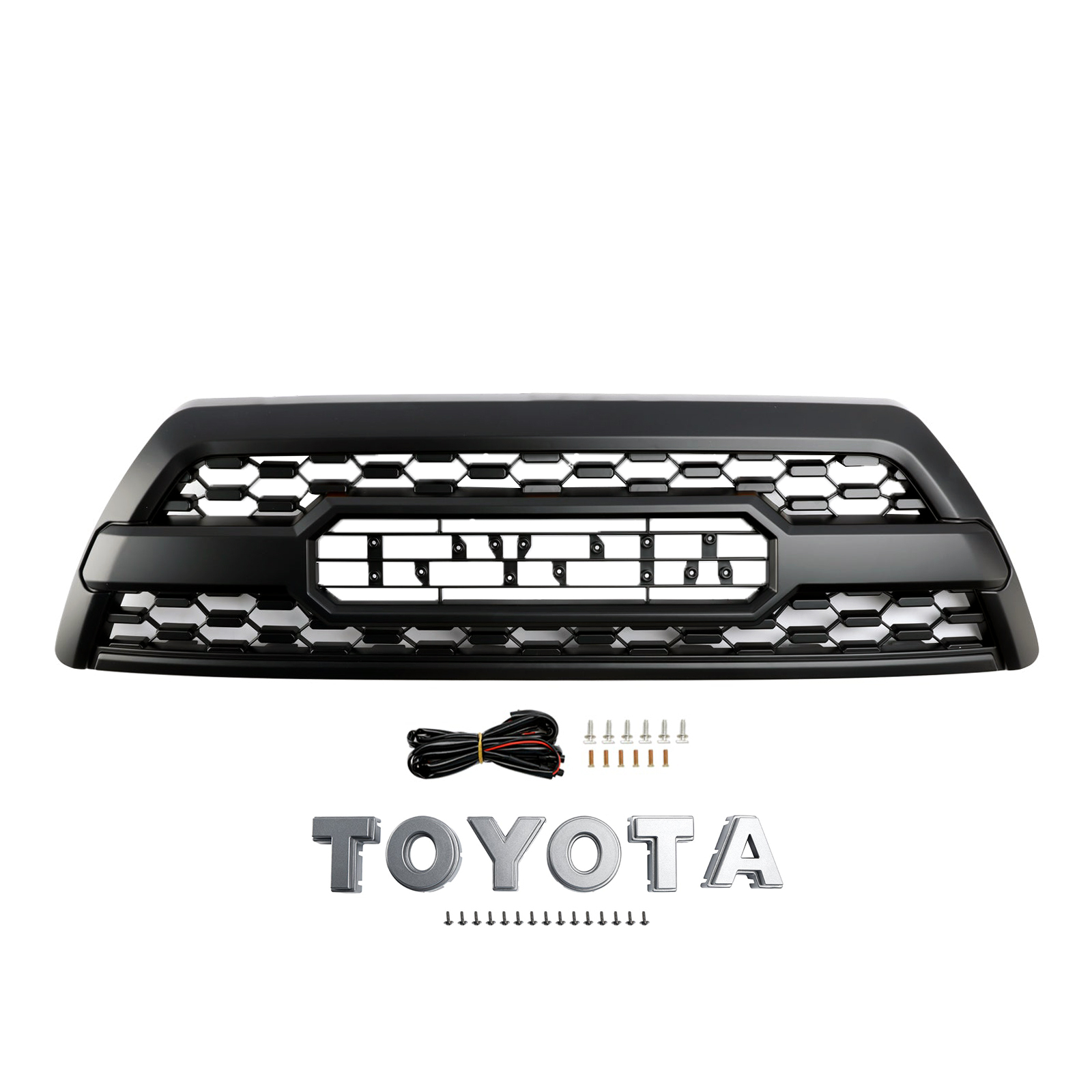 For Toyota 4Runner 2006-2009 TRD PRO Style Front Bumper Grille Grill With Letter