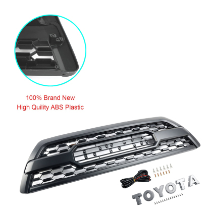 For Toyota 4Runner 2006-2009 TRD PRO Style Front Bumper Grille Grill With Letter