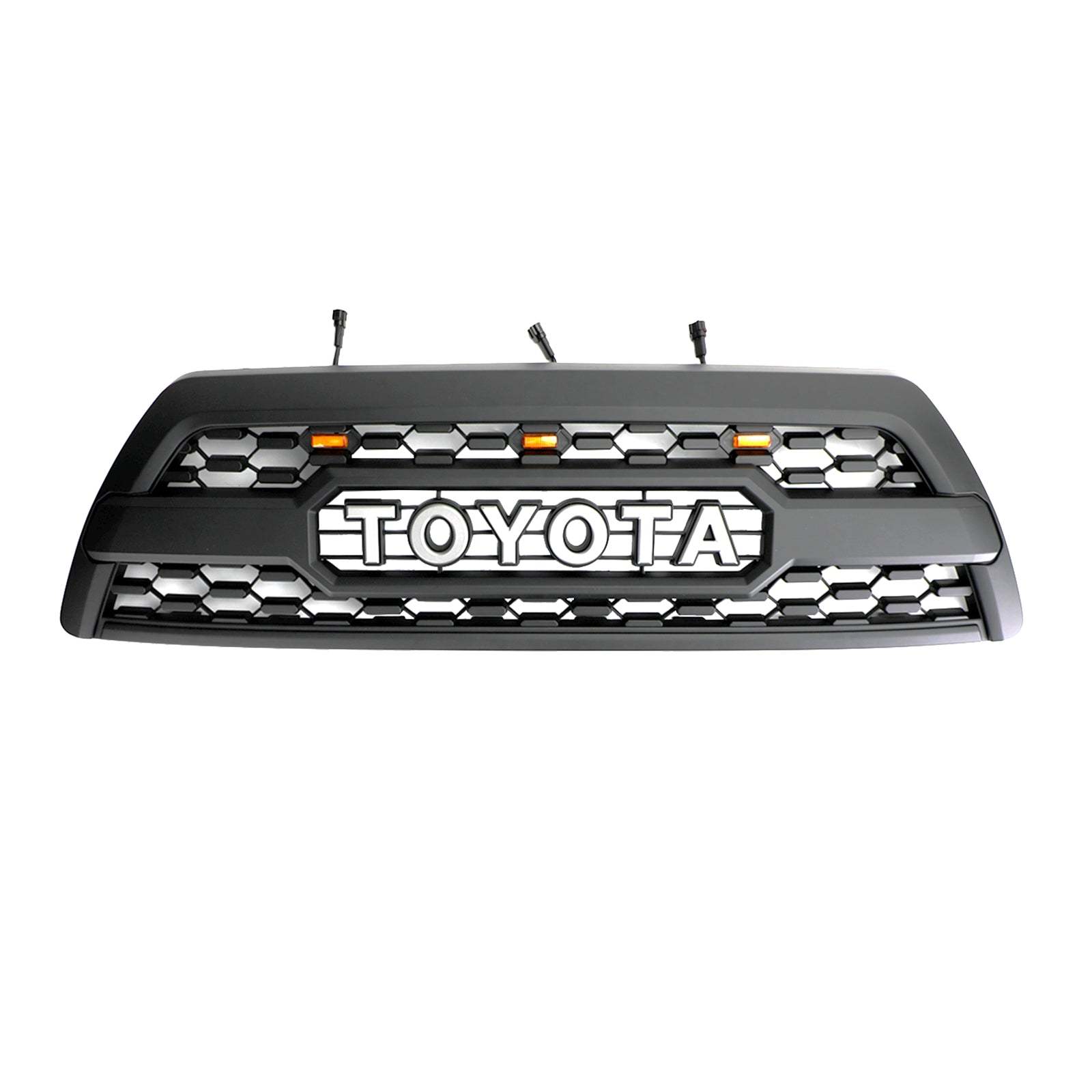 For 2006-2009 Toyota 4Runner Grill Front Grille With Led Light Matte Black