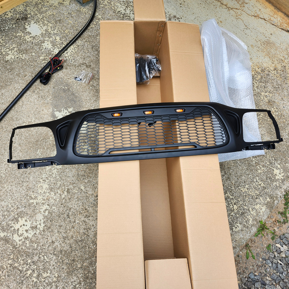 For 2001-2004 Toyota Tacoma Front Grill Honeycomb Style Grille with Light Matte Black