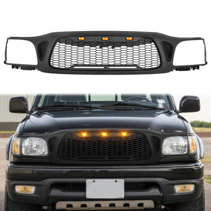 For 2001-2004 Toyota Tacoma Front Grill Honeycomb Style Grille with Light Matte Black