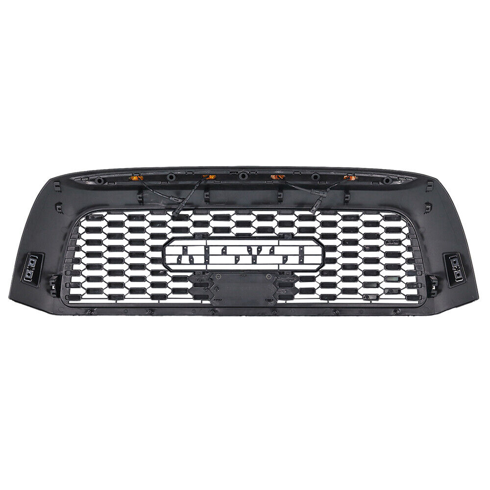 For 2007-2009 Toyota Tundra Grille Front Grill With LED Light Matte Black