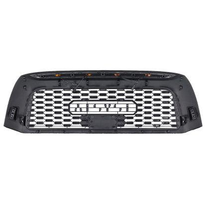 For 2007-2009 Toyota Tundra Grille Front Grill With LED Light Matte Black