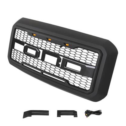 Front Bumper Grille for Ford 2005-2007 F250 Super Duty Raptor Style Grill With LED Light
