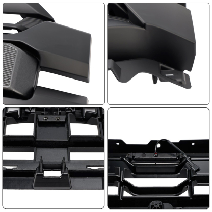 For 2024-2025 Ford F150 Grill Upgrade Raptor Style Front Grille Matte Black Mesh With LED Light & Letter