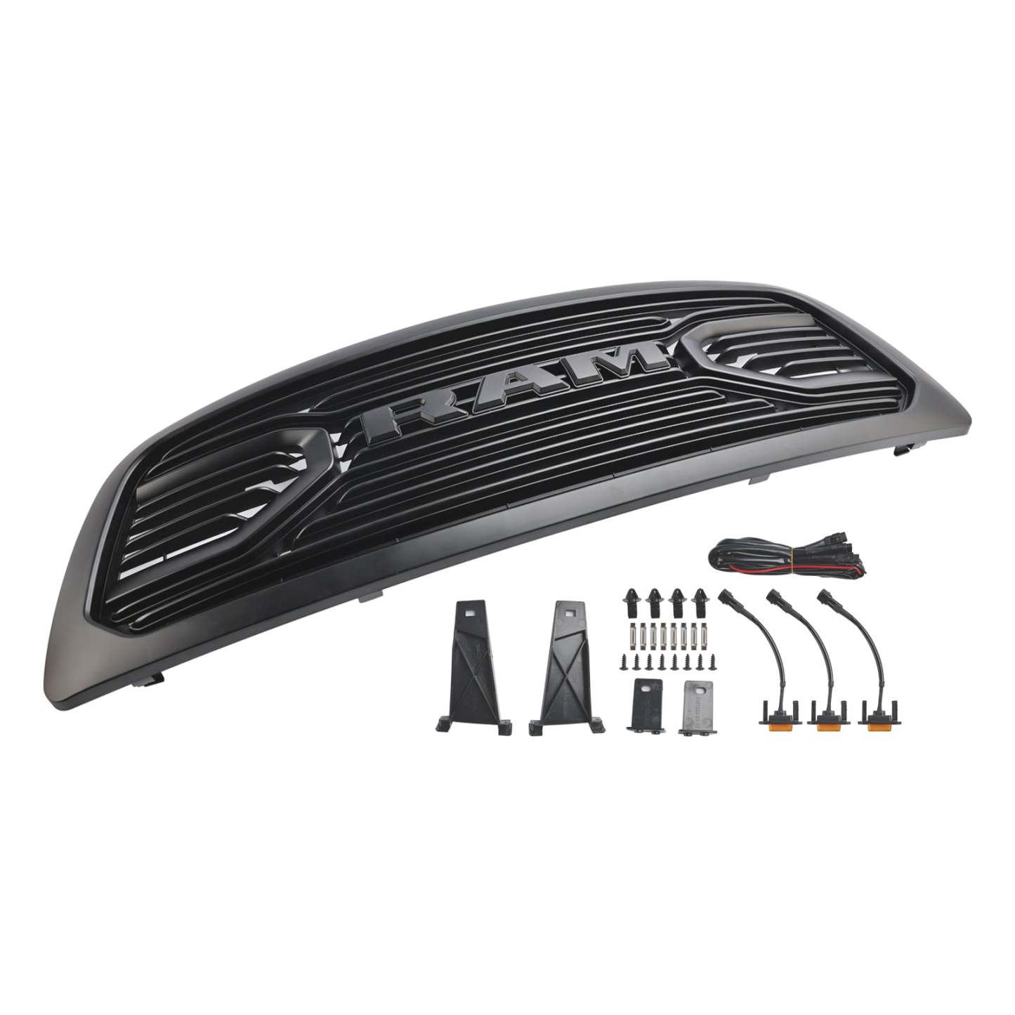 For 2009-2012 Dodge RAM 1500 Grill Big Horn Style Front Grille with Light Matte Black