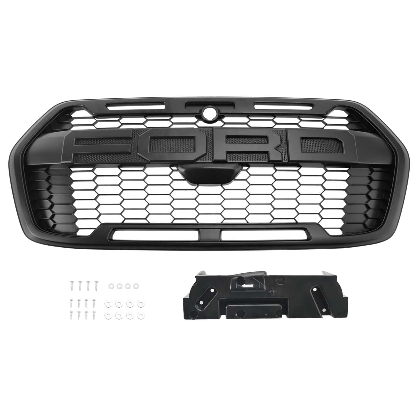 For 2019-2024 Ford Transit MK8 Trail Raptor Style Front Grille Replacement Matte Black Grill