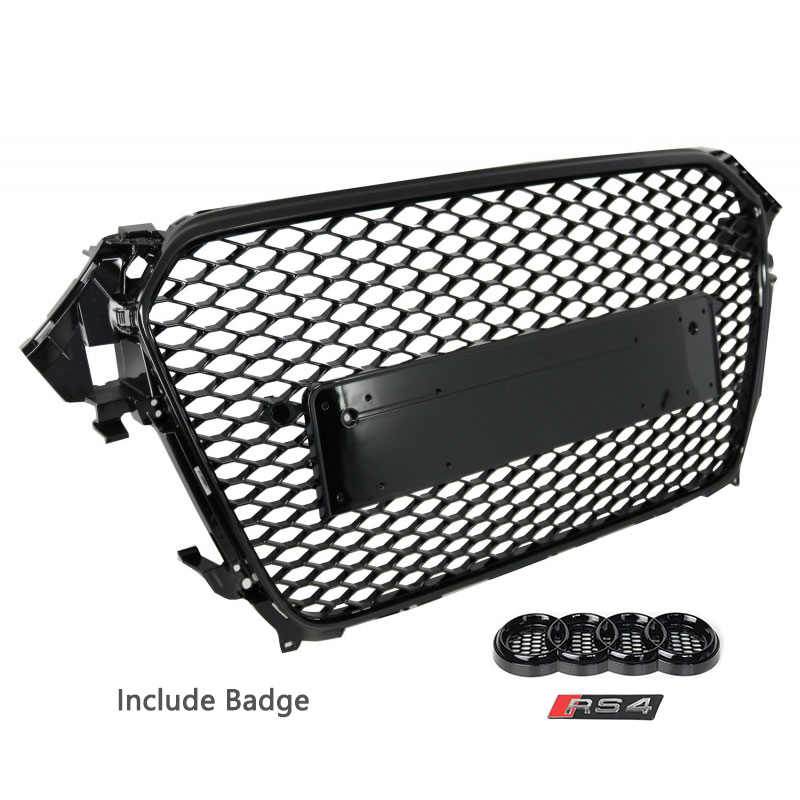 For 2013-2015 Audi A4 S4 B8.5 Grill RS4 Style Front Grille Honeycomb Radiator