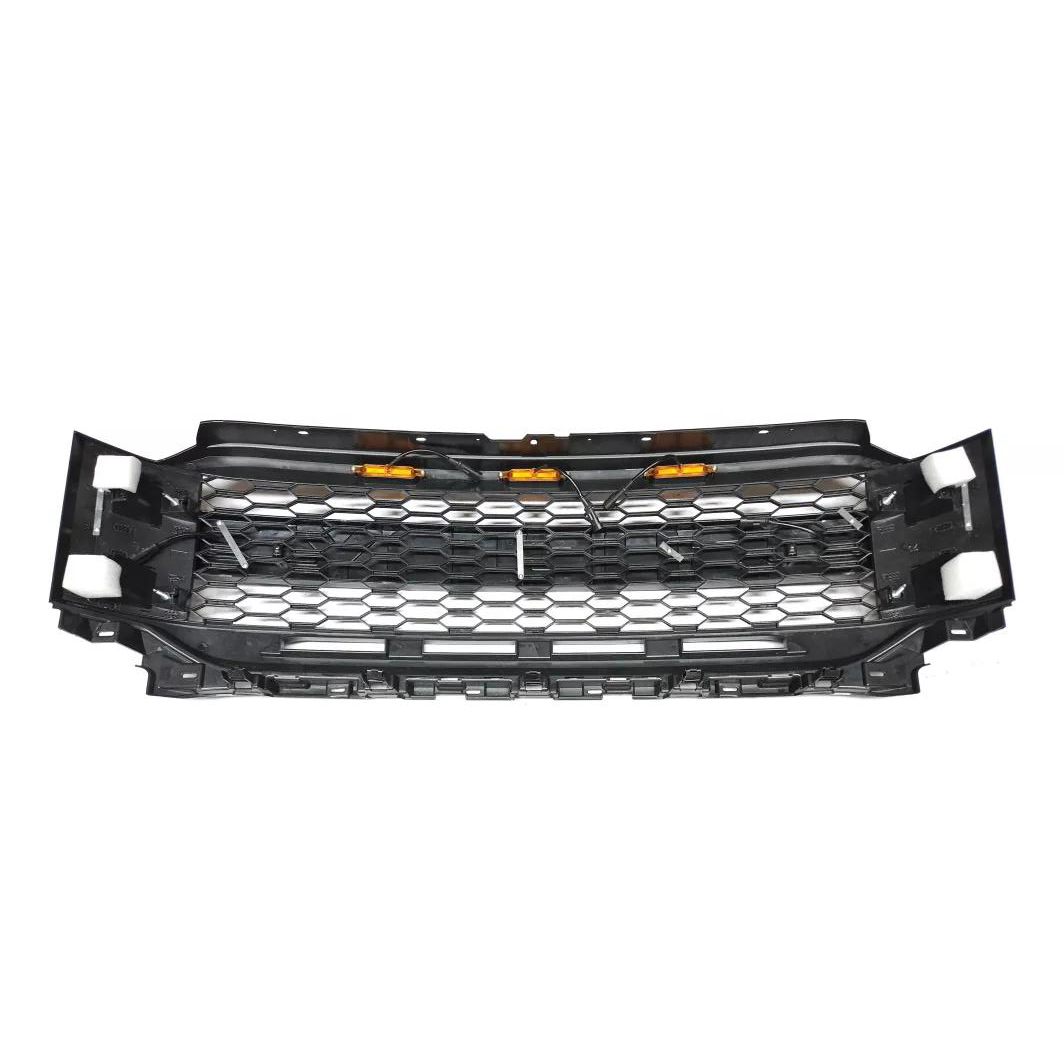 Front Grille For 2021-2023 Ford F150 Grill SHELBY Style Mesh With LED Light & Letter