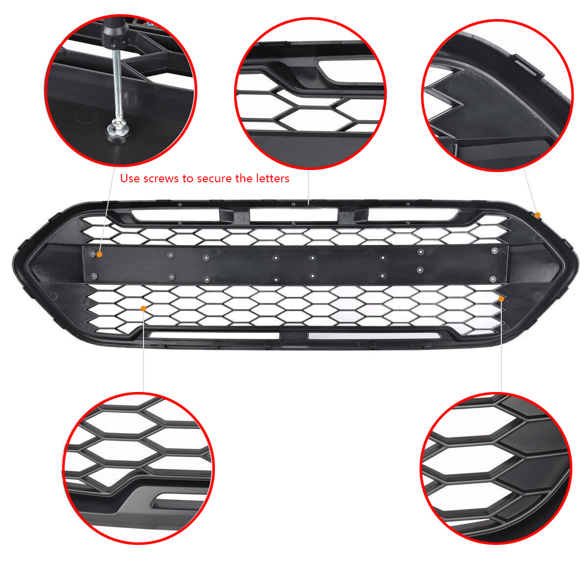 Front Grille For Ford Transit Custom 2018-2023 Trail Raptor Style Front Grill Matte Black