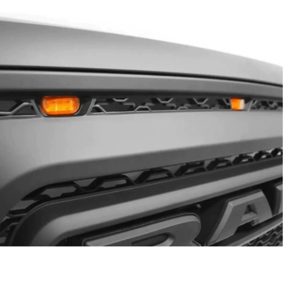 For 2006-2008 Dodge RAM 1500 Grill Front Rebel Style Grille Matte Black with Light