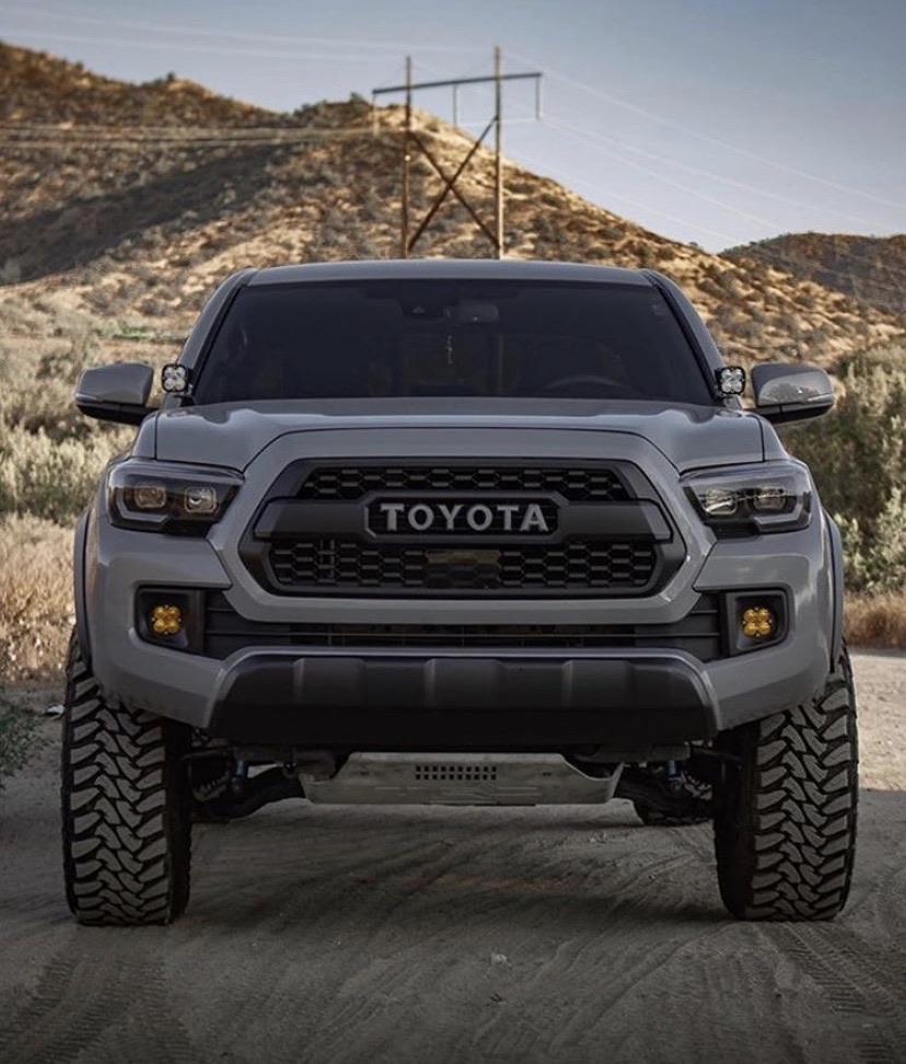 For 2016-2023 Toyota Tacoma Grill Front Bumper Grille With Sensor Cover Matte Black