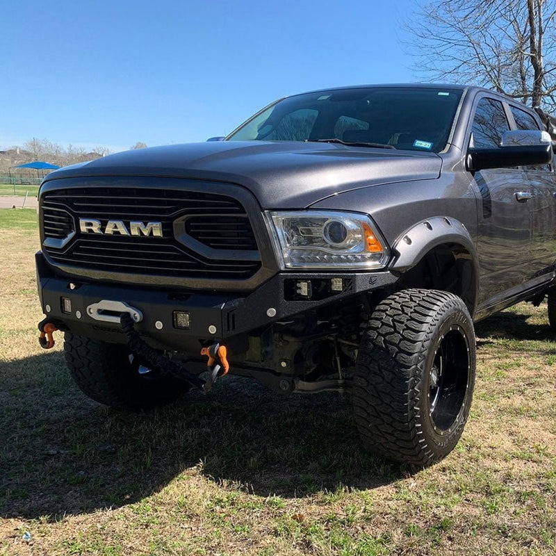 For 2013-2018 Dodge Ram 1500 Front Grille Big Horn Style Grill Glossy Black
