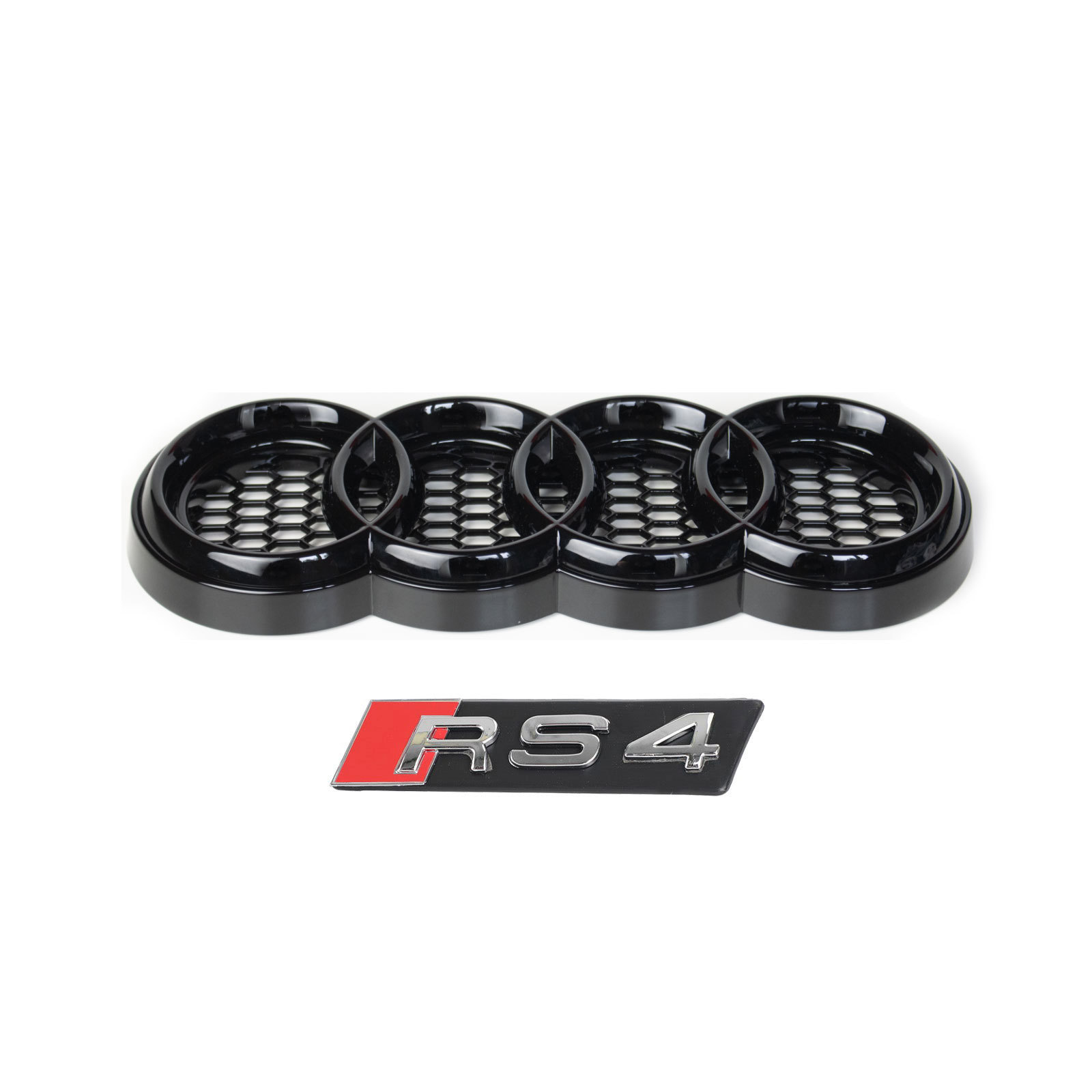 for audi A4 S4 B8 2008-2012 RS Style Honeycomb Front Bumper Grill Grille Gloss Black
