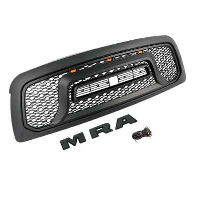 For 2013-2018 Dodge Ram 2500 3500 Grill Rebel Style Replacement Front Grille Matte Black