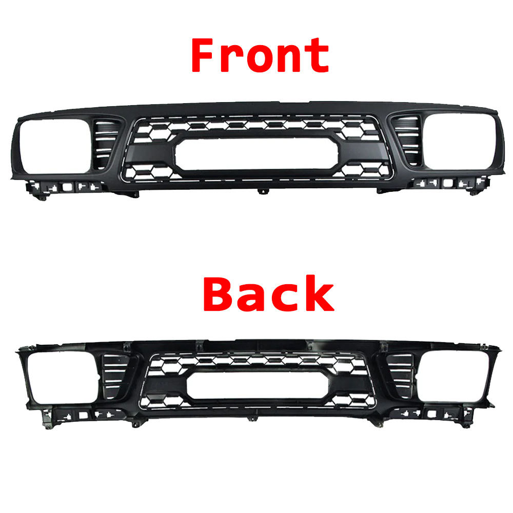 Front Grill For Toyota Tacoma 1995-1996 Grille With LED Light & Letter Matte Black