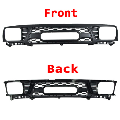 Front Grill For Toyota Tacoma 1995-1996 Grille With LED Light & Letter Matte Black