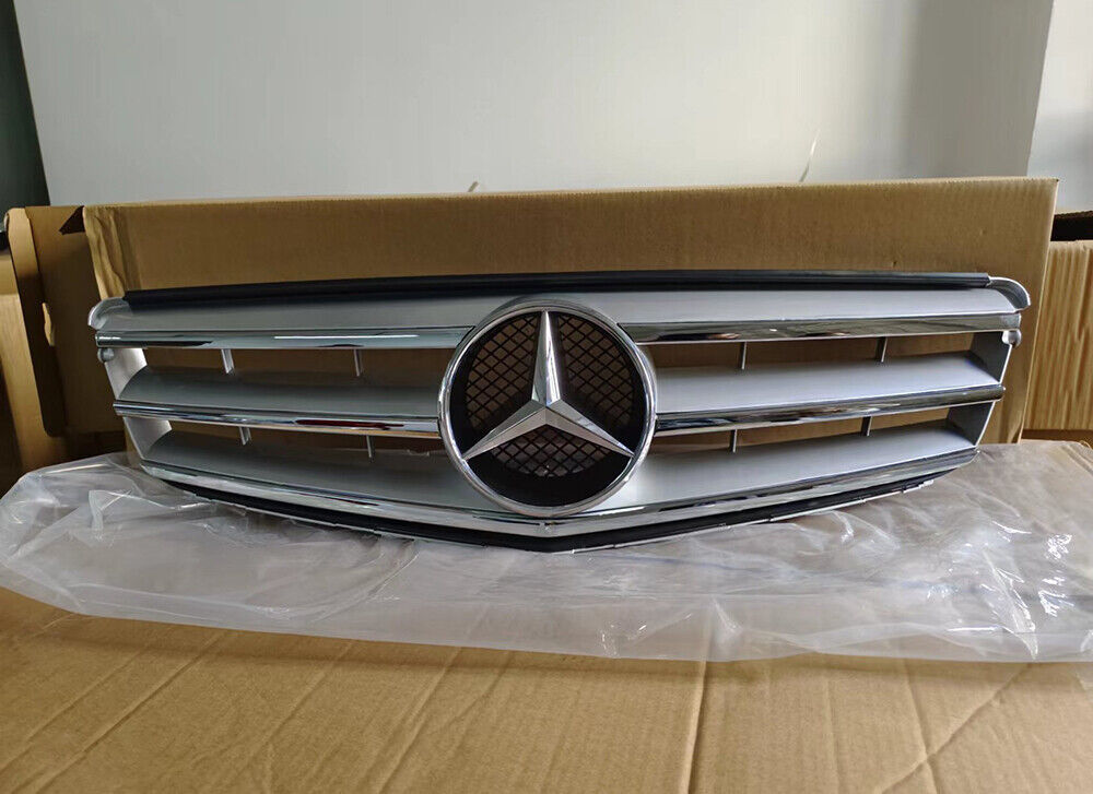 For 2008-2014 Mercedes Benz C-Class W204 C250 C300 C350 Grille Front Grill W/ Star Emblem