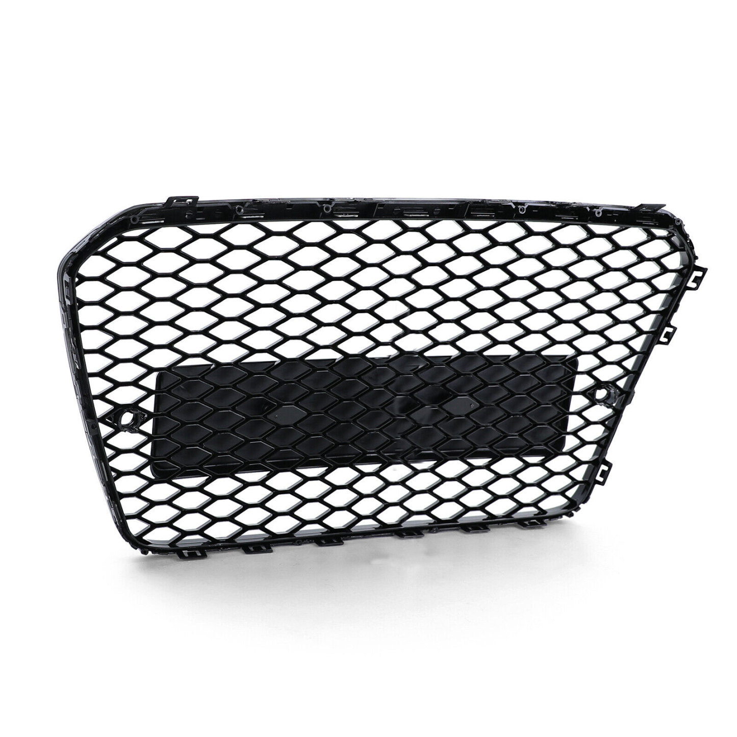 Audi A5 S5 8T 2012-2016 RS Style Honeycomb Front Bumper Grill Hood Mesh Gloss Black