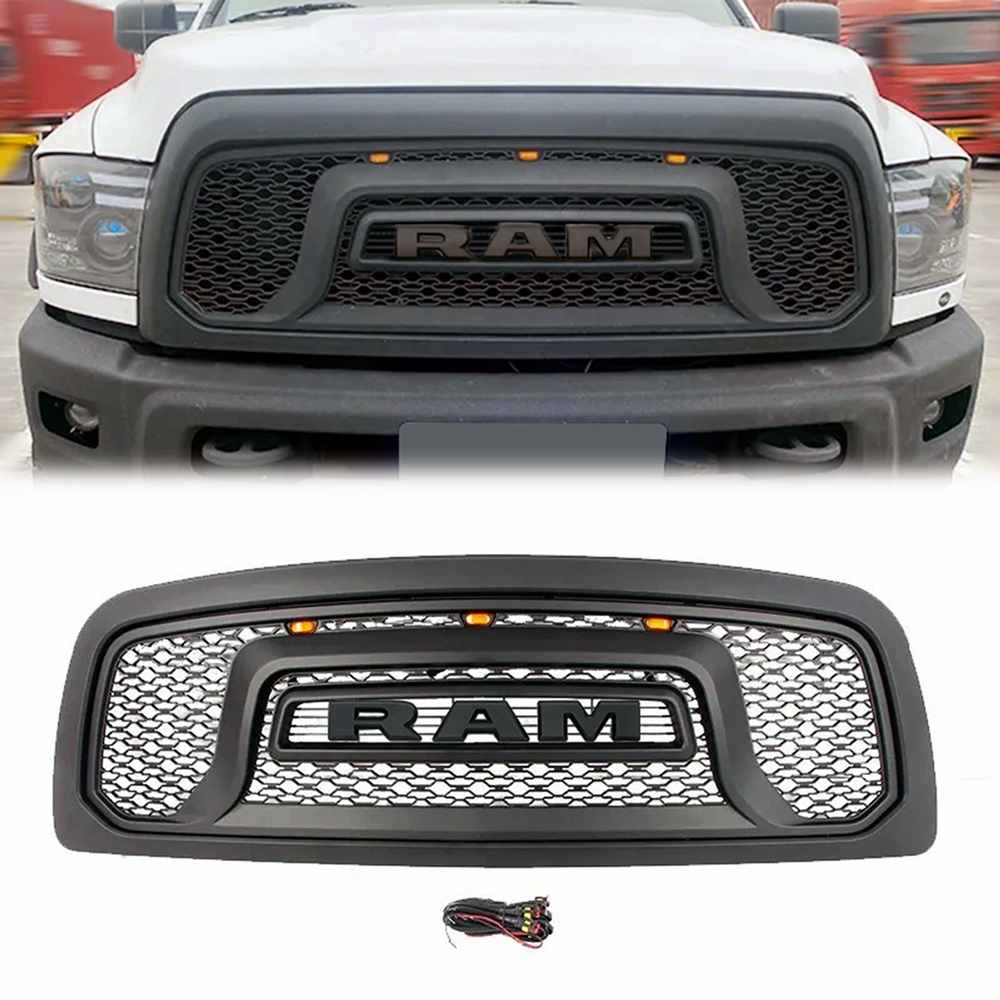 For 2013-2018 Dodge Ram 2500 3500 Grill Rebel Style Replacement Front Grille Matte Black