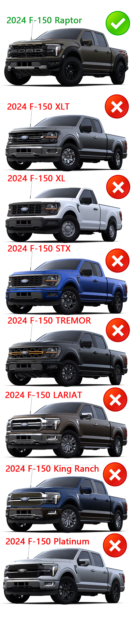 Front Grille For 2024-2025 Ford F150 Raptor R Grill Mesh With Letter & LED Light