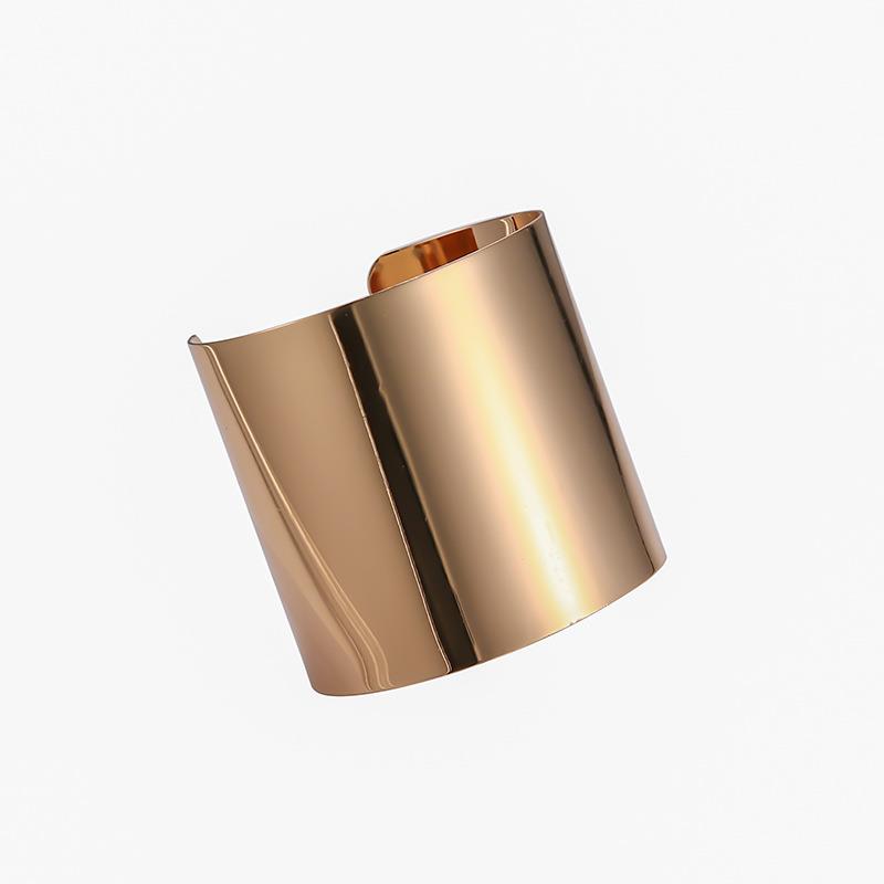 Ladies' Metal Versatile Gold Smooth Wide Version Bracelet