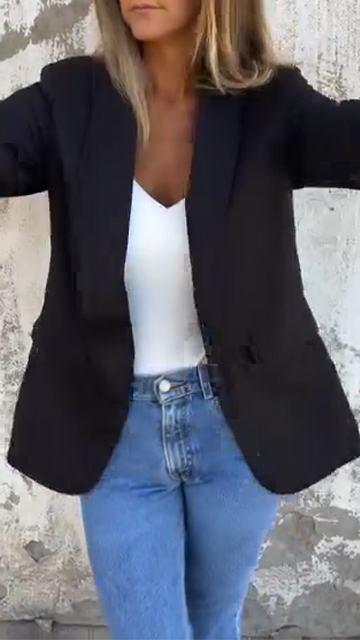 Ladies Collar Printed Commuting Casual Jacket