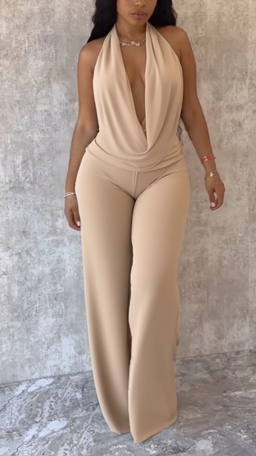 Ladies' Neck Tie Top+pants with Casual Temperament Suit