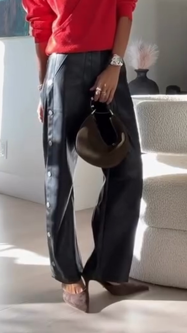 Women V-neck Top and Pants Casual Suit